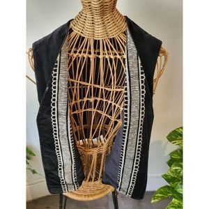 Vintage Velvet Black Vest